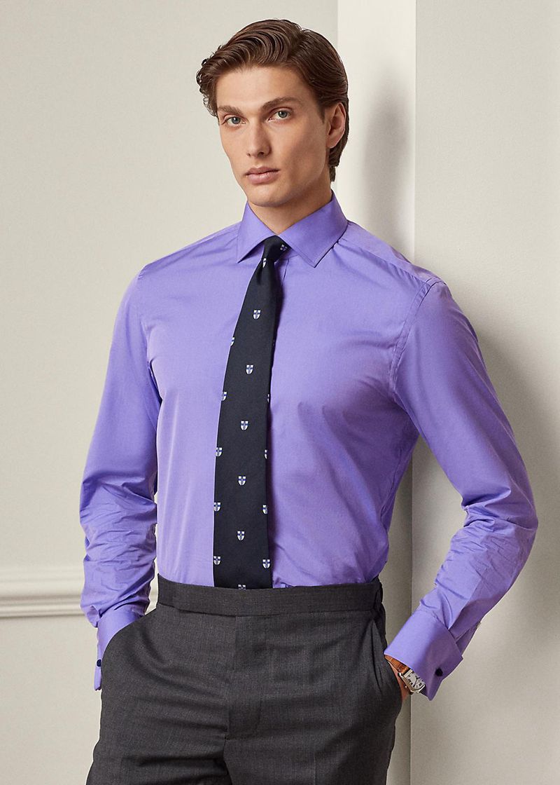 Camisas Purple Label Hombre End-On-End Chile Azules AREGS-4750